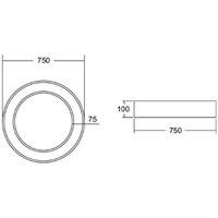 BRUMBERG Biro Circle Ring Ceiling 75 cm 50 W on/off white 830