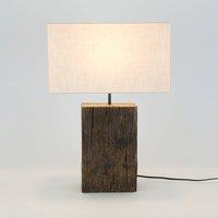Hollnder Montecristo table lamp, wood-coloured/beige, height 59 cm, wood
