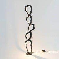 Hollnder LED floor lamp Infernale, black/silver, 5-bulb, iron