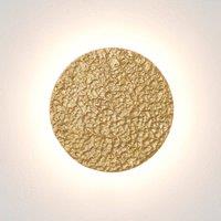 Hollnder LED wall light Meteor, gold-coloured, 27 cm, iron