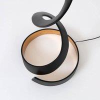 Hollnder Vortice floor lamp, black/gold, height 157 cm, iron