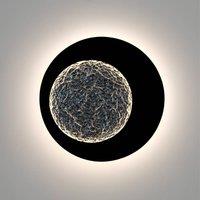 Hollnder Plenilunio LED wall light, brown-black/silver, 60 cm