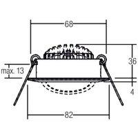 BRUMBERG BB03 LED recessed spotlight, on/off connection box nickel