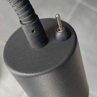 FISCHER & HONSEL LED wall light Justi, sand black, height 52 cm, metal