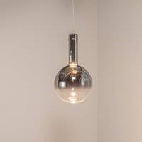 Eko-Light Toronto pendant light, grey-transparent glass ball, 25 cm