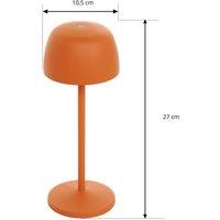 Lindby LED table lamp Areitty, orange, set of 2, aluminium