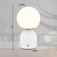 Globo Julsy LED table lamp, white, height 21 cm, metal, CCT