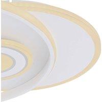 Globo LED ceiling light Roderick, white, length 54 cm, acrylic, CCT