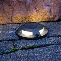 Prios LED solar floor spotlight Selius, anthracite, IP67