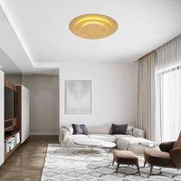 Globo Heda LED ceiling light, 49 cm, gold-coloured, metal