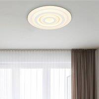 Globo LED ceiling light Alois, white, 49 cm, metal/acrylic
