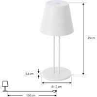 Lindby LED rechargeable table lamp Janea TWIN, white, metal