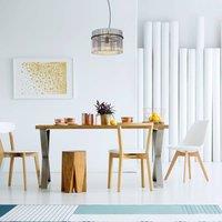 Globo Gorley pendant light, 40 cm, smoke grey, glass