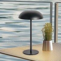 Arcchio LED rechargeable table lamp Thenra, black, wall mount
