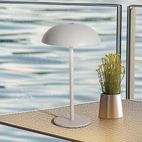 Arcchio LED rechargeable table lamp Thenra, white, wall mount