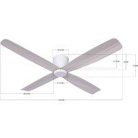 Beacon Lighting Beacon ceiling fan Fraser white/oak DC quiet 132 cm