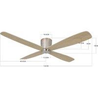 Beacon Lighting Beacon ceiling fan Fraser chrome/teak DC quiet 132 cm