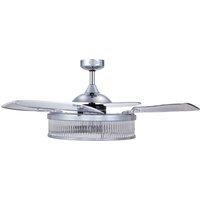 Beacon Lighting Beacon ceiling fan light Fanaway Corbelle chrome silent
