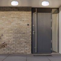 Globo Vranos outdoor ceiling light, silver, 24 cm, aluminium