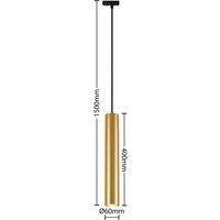 Lindby track lighting system Linaro, GU10, pendant, 3-bulb, gold