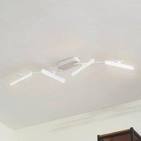 Lindby Eldrin LED spotlight, white, 4-bulb, batten light