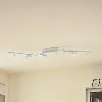 Lindby LED spotlight Eldrin, white, 6-bulb, light points
