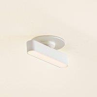 Lindby Eldrin LED recessed light, white, batten light, 13.1 cm
