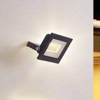 Prios Maikel 20W metal LED outdoor spotlight, 2-pack