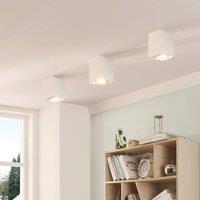 Arcchio downlight Jolina, angular, white, set of 2, aluminium