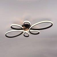 Trio Lighting Fly LED ceiling light, matt black, 3,000 K, 83 cm x 45 cm