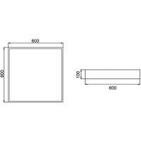 BRUMBERG Biro Square, 60x60cm, DALI dimmable, white, 3,000 K