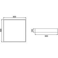 BRUMBERG LED ceiling lamp Biro Square, on/off, silver, 4,000K