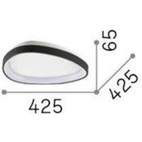 Ideallux Ideal Lux Gemini LED ceiling lamp brass-coloured 42.5cm on/off