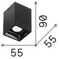 Ideallux Ideal Lux LED downlight Nitro Square white, height 9 cm, metal