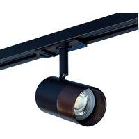 Lindby track spotlight Linaro, GU10, 6 cm, black/brown