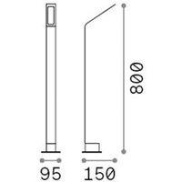 Ideallux Ideal Lux LED path light Agos brown 3,000 K Height 80 cm aluminium