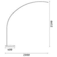 Ideallux Ideal Lux LED floor lamp Comet black, metal, height 210 cm