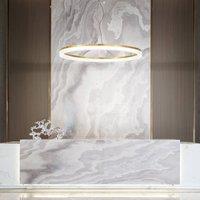 Ideallux Ideal Lux LED hanging light Crown 80 cm, brass-coloured metal