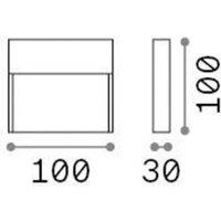 Ideallux Ideal Lux LED outdoor wall light Dedra, white, 10 x 10 cm