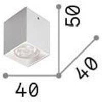 Ideallux Ideal Lux LED downlight Dot Square, white, aluminium, 3,000 K
