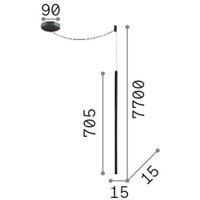 Ideallux Ideal Lux LED pendant light Filo black metal, long cable