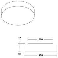 BRUMBERG LED ceiling light Celtis Maxi, 3,000 K, purple