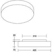 BRUMBERG LED ceiling light Celtis Midi, 3,000 K, chintz, orange