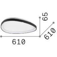 Ideallux Ideal Lux Gemini LED ceiling light, white, 61 cm, on/off