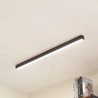 Lucande LED ceiling light Teniona, 101 cm, black, aluminium