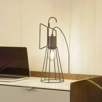 Lindby table lamp Tharion, black, metal, 15.4 cm