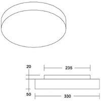 BRUMBERG LED ceiling lamp Celtis Mini 3000K, dark brown-grey