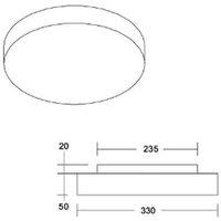 BRUMBERG Celtis Mini ceiling light, E27, chintz, brown-grey