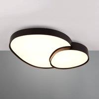 Trio Lighting LED ceiling light Rise, black, 77 x 63 cm, CCT, dimmable