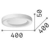 Ideallux Ideal Lux LED ceiling light Planet, white, 40 cm, metal